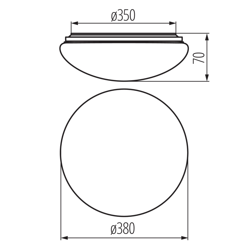 Plafoniera da bagno LED CORSO LED/24W/230V 3000/4000/6500K pr. 38 cm IP44
