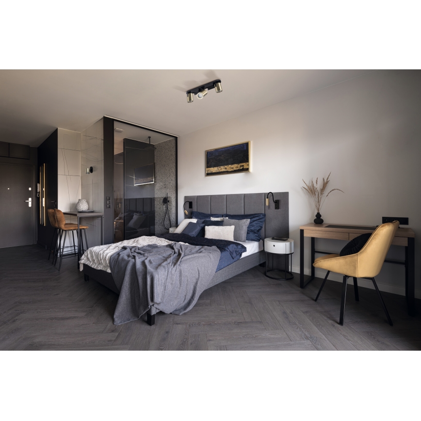 TONIL flexible LED-Leseleuchte, 3,3 W, 230 V, schwarz/gold