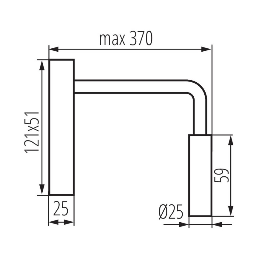 Lampada da parete a LED TONIL LED/2,7W/230V nero