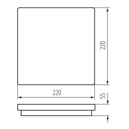 Plafoniera LED da esterno con sensore BENO LED/18W/230V 4000K bianca IP54