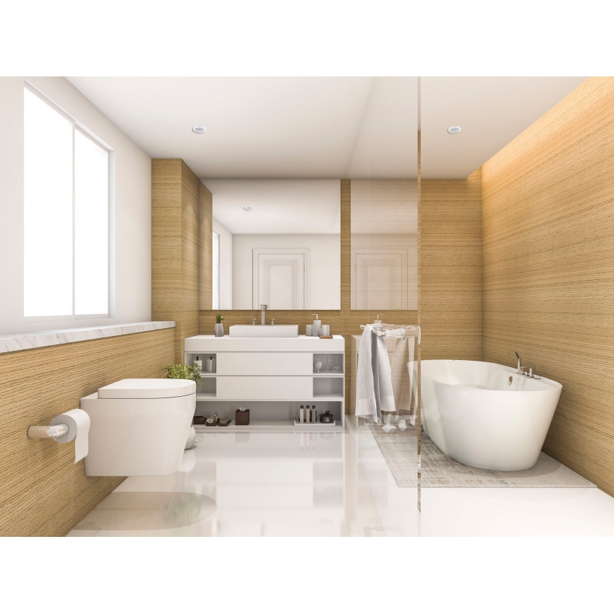 Luminaire encastré de salle de bain FLINI 10W IP44 blanc