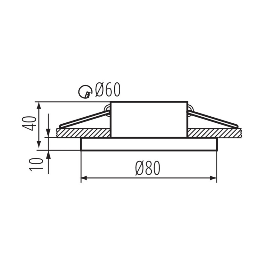 Luminaire encastré de salle de bain FLINI 10W IP44 blanc