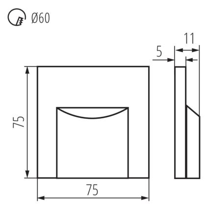 Lumière d'escalier ERINUS LED/0,8W/12V 3000K blanche
