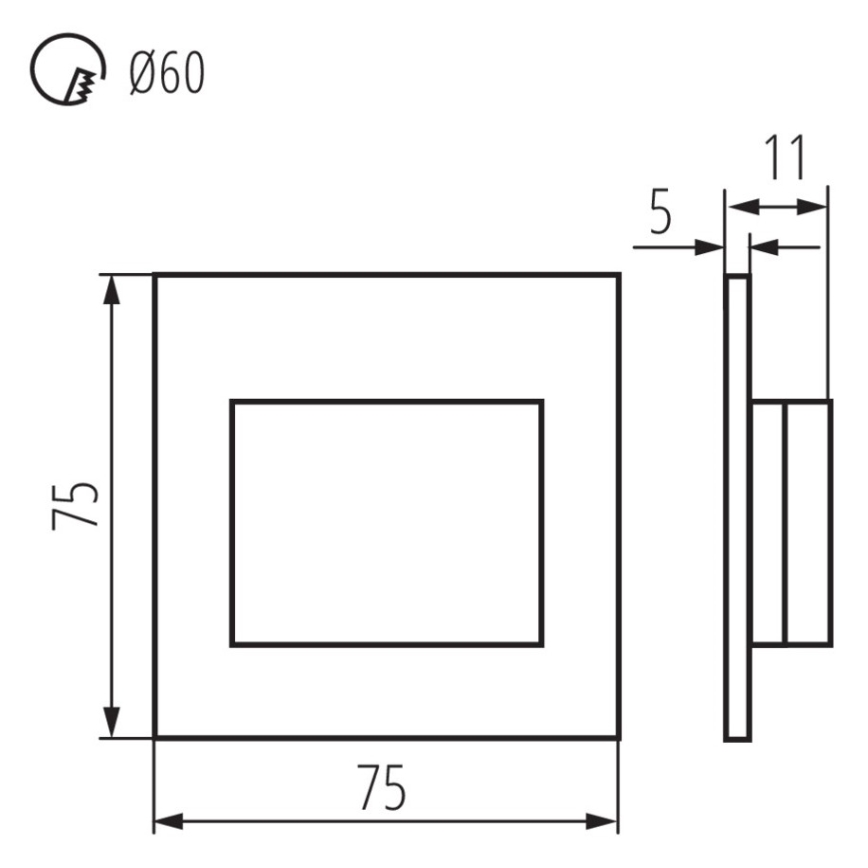 Illuminazione per scale a LED ERINUS LED/1,5W/12V 3000K bianco
