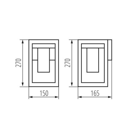 Applique da esterno VIMO 1xE27/15W/230V IP44 rame