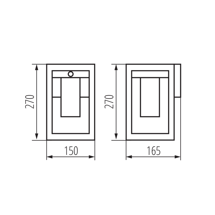 Applique da esterno con sensore VIMO 1xE27/15W/230V IP44