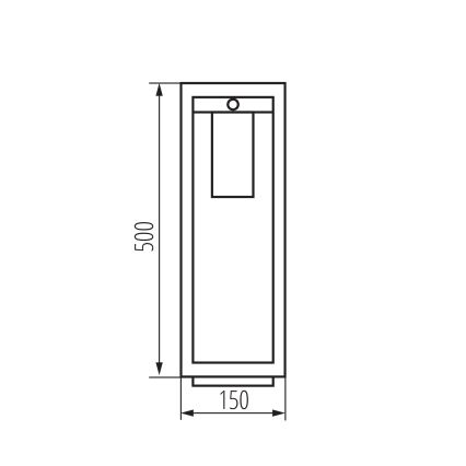 Lampada da esterno con sensore VIMO 1xE27/15W/230V 50 cm IP44 rame