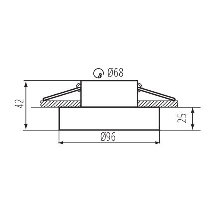 Luminaire encastré ELICEO GU10/10W noir