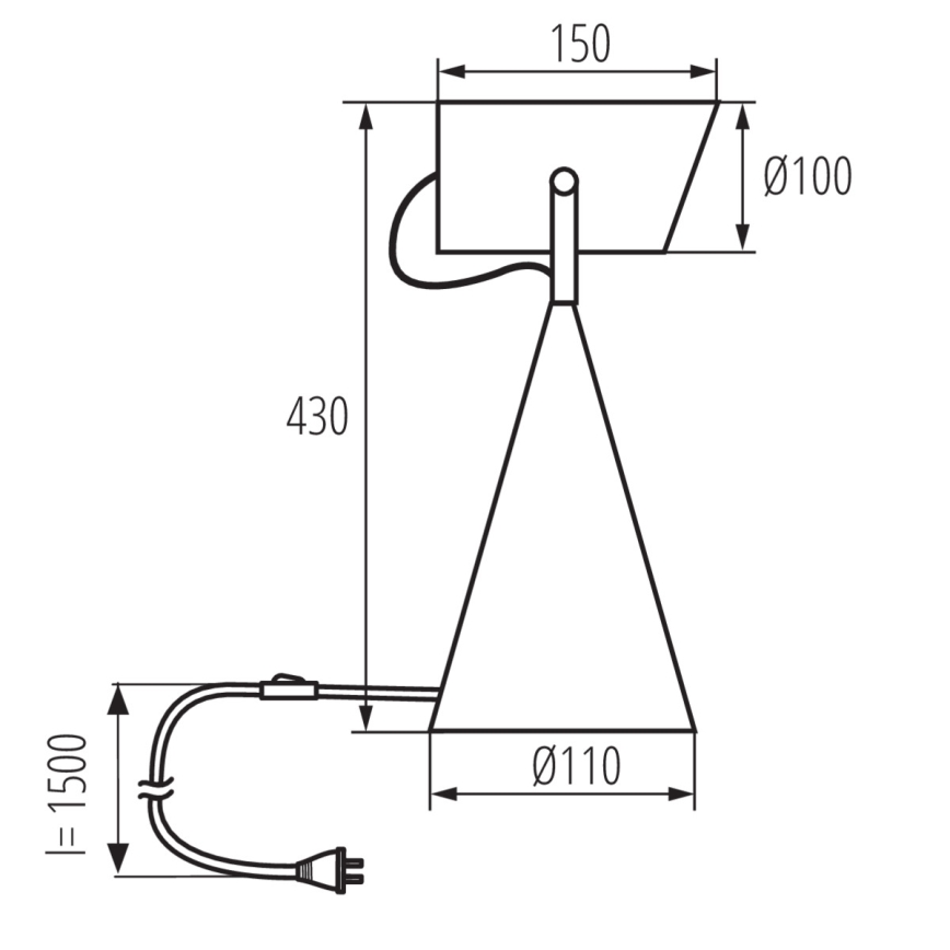 Lampada da tavolo LARATA 1xE27/5W/230V nera
