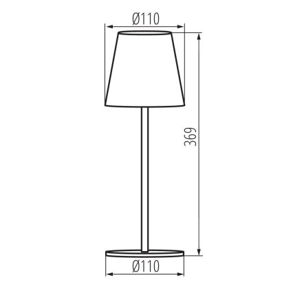 Lampe de table à intensité variable rechargeable INITA LED/1,2W/1800 mAh IP54 jaune