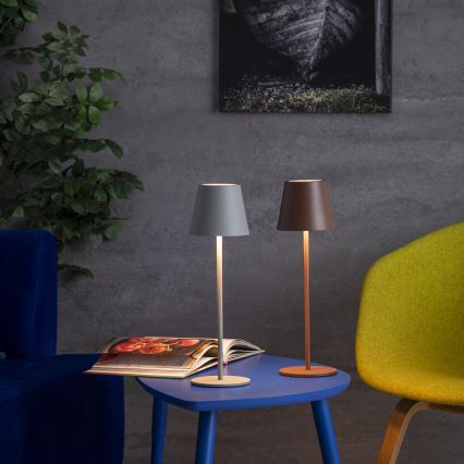 LED Lampada da tavolo ricaricabile dimmerabile INITA LED/1,2W/1800 mAh IP54 marrone