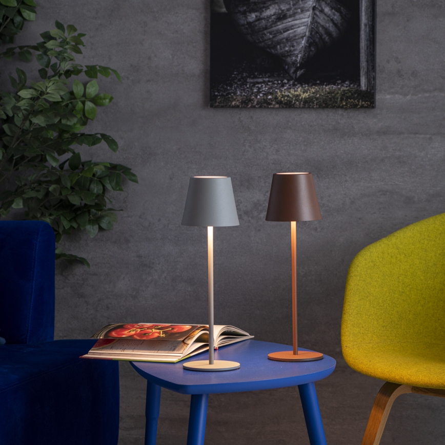 LED Lampada da tavolo ricaricabile dimmerabile INITA LED/1,2W/1800 mAh IP54 marrone