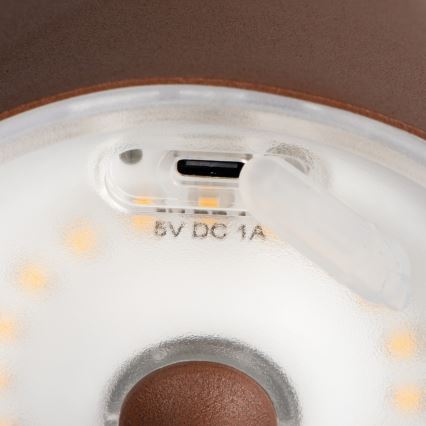 LED Lampada da tavolo ricaricabile dimmerabile INITA LED/1,2W/1800 mAh IP54 marrone
