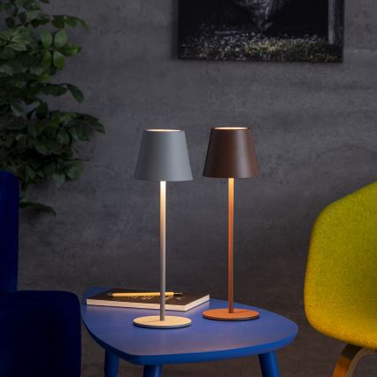 LED Lampada da tavolo ricaricabile dimmerabile INITA LED/1,2W/1800 mAh IP54 grigio