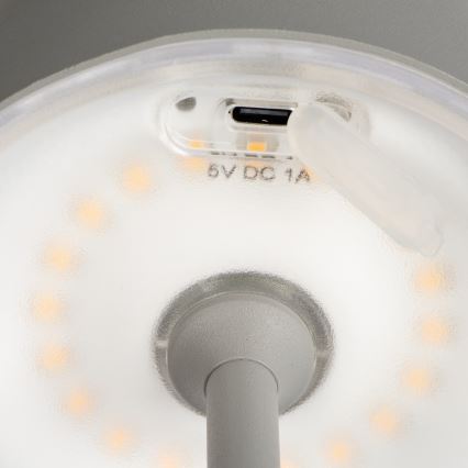 LED Lampada da tavolo ricaricabile dimmerabile INITA LED/1,2W/1800 mAh IP54 grigio