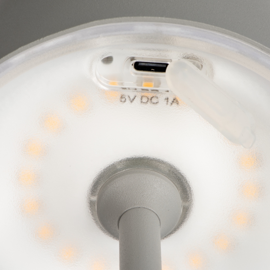 LED Lampada da tavolo ricaricabile dimmerabile INITA LED/1,2W/1800 mAh IP54 grigio