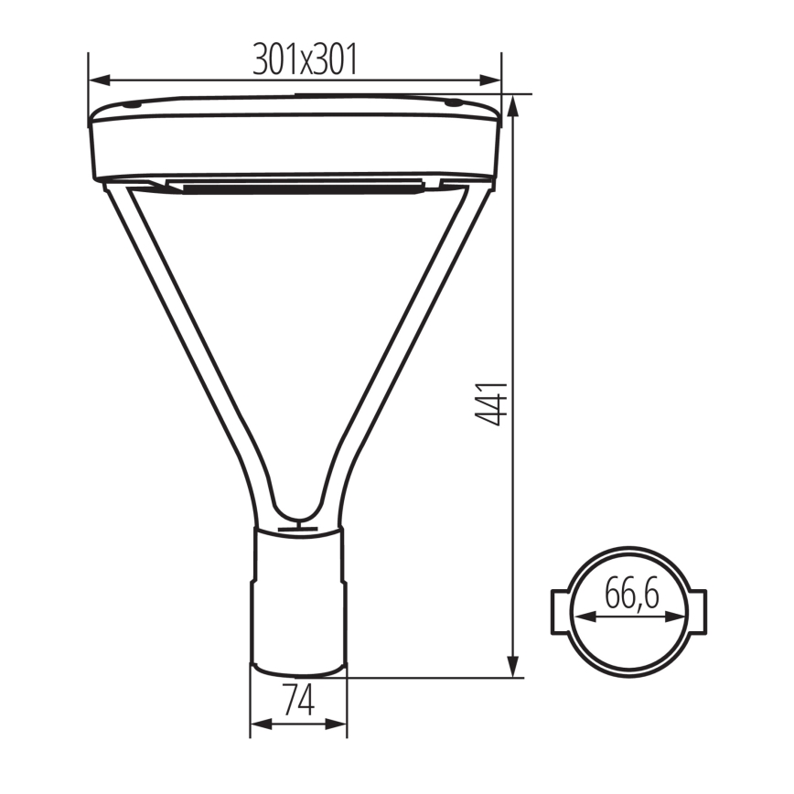 Lampada stradale LED PARCOLI LED/30/40/50W/230V 3000/4000/6500K IP66 grigio