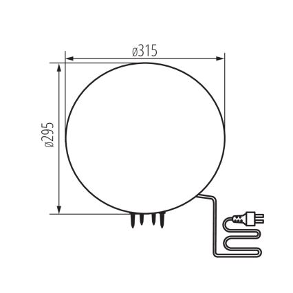 Lampe d'extérieur STONO 1xE27/15W/230V Ø 31,5 cm IP65