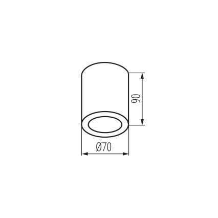 Badezimmer-Spotleuchte AQILO 1xGU10/7W/230V IP65 beige