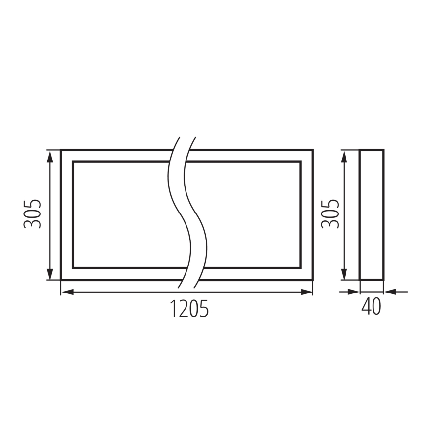 LED-Anbaupanel BLINGO LED/34W/230V 120x30 cm
