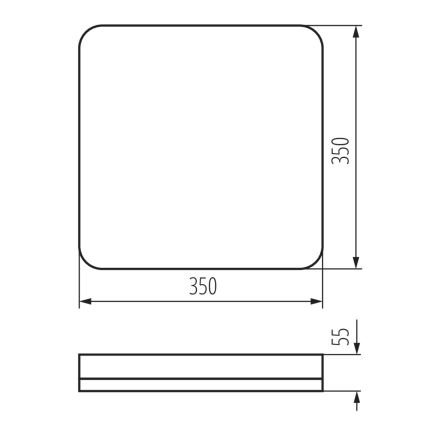 Plafonnier industriel IPER LED/35W/230V IK10 IP65 carré blanc