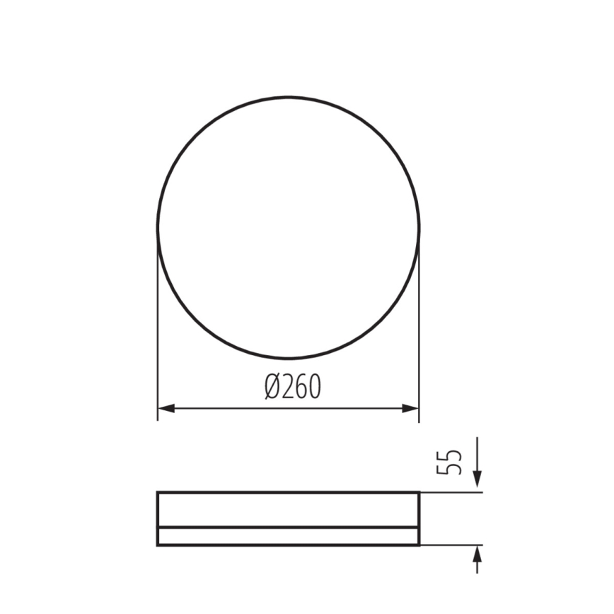Plafoniera LED tecnica con sensore di movimento IPER LED/26W/230V IK10 IP65 arrotondato bianco