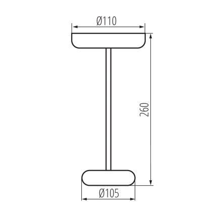 LED Lampada ricaricabile dimmerabile FLUXY LED/1,7W/1800 mAh IP44 gialla