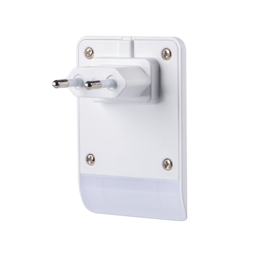 Kanlux 37394 - Veilleuse sur prise avec détecteur crépusculaire ORISA LED/0,28W/230V blanc