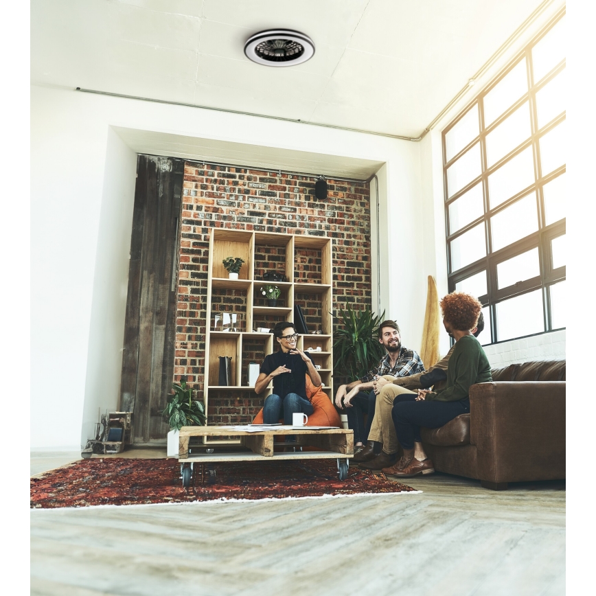 LED Plafoniera dimmerabile con ventilatore PLAVE LED/48W/230V 3000/4000/6500K + telecomando