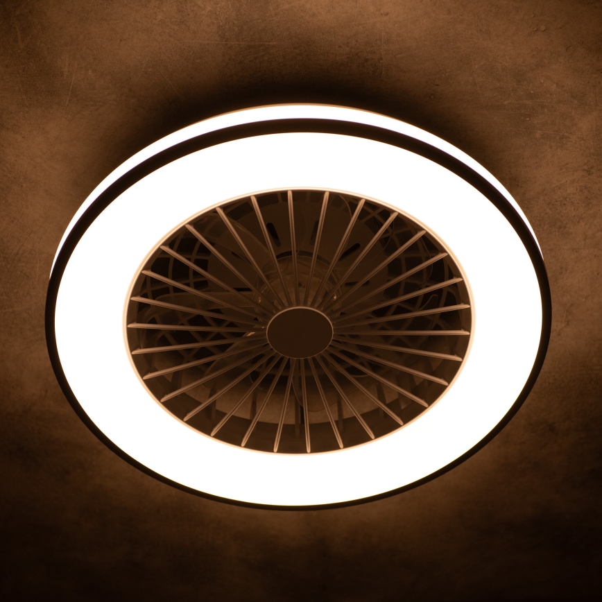 LED Plafoniera dimmerabile con ventilatore PLAVE LED/48W/230V 3000/4000/6500K + telecomando