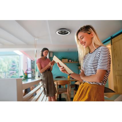 Plafonnier à intensité variable avec ventilateur PLAVE LED/48W/230V 3000/4000/6500K + Télécommande