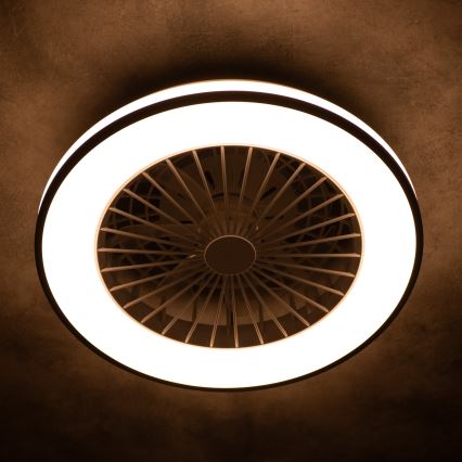 Plafonnier à intensité variable avec ventilateur PLAVE LED/48W/230V 3000/4000/6500K + Télécommande