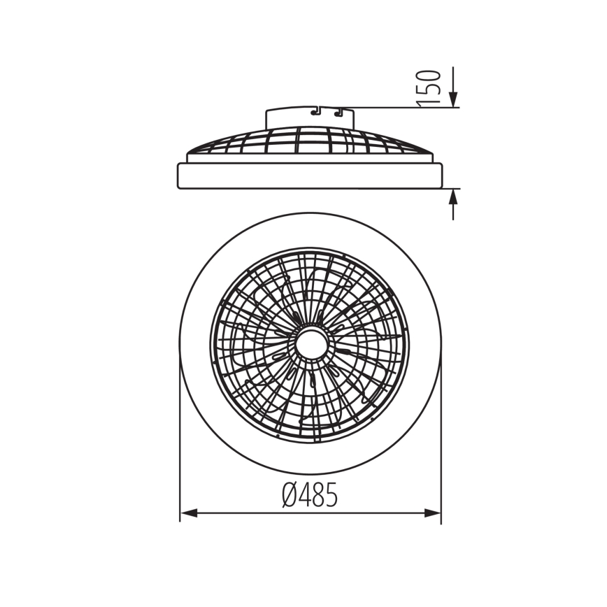 Plafonnier RGBW à intensité variable avec ventilateur PLAVE LED/48W/230V 3000/4000/6500K + télécommande
