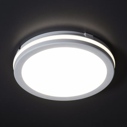 Plafoniera LED da esterno BENO ECO LED/12W/230V 3000/4000/6500K diametro 20 cm IP65 bianco