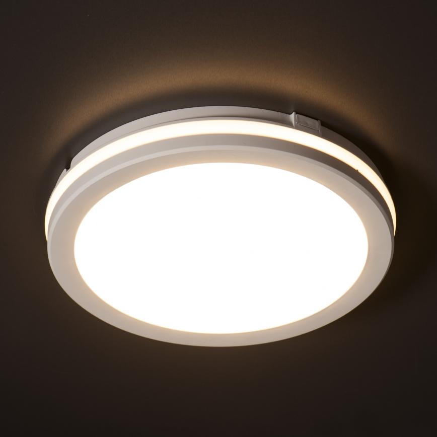 Plafoniera LED da esterno BENO ECO LED/12W/230V 3000/4000/6500K diametro 20 cm IP65 bianco