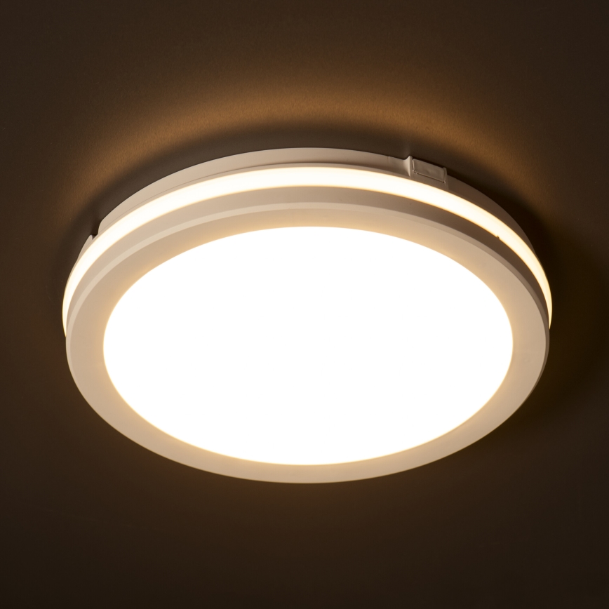 Plafoniera LED da esterno BENO ECO LED/12W/230V 3000/4000/6500K diametro 20 cm IP65 bianco