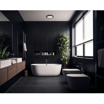 Plafoniera LED da esterno BENO ECO LED/12W/230V 3000/4000/6500K diametro 20 cm IP65 nero