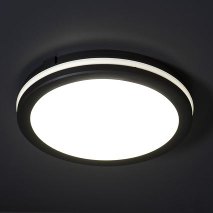 Plafoniera LED da esterno BENO ECO LED/12W/230V 3000/4000/6500K diametro 20 cm IP65 nero