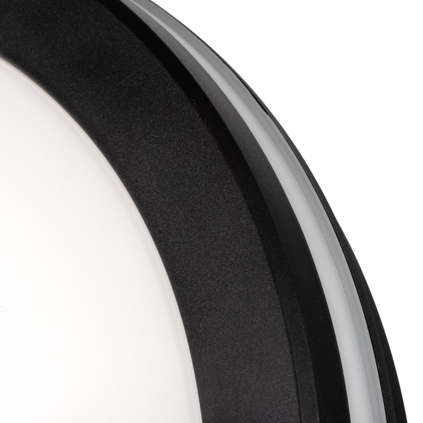 Plafoniera LED da esterno BENO ECO LED/12W/230V 3000/4000/6500K diametro 20 cm IP65 nero