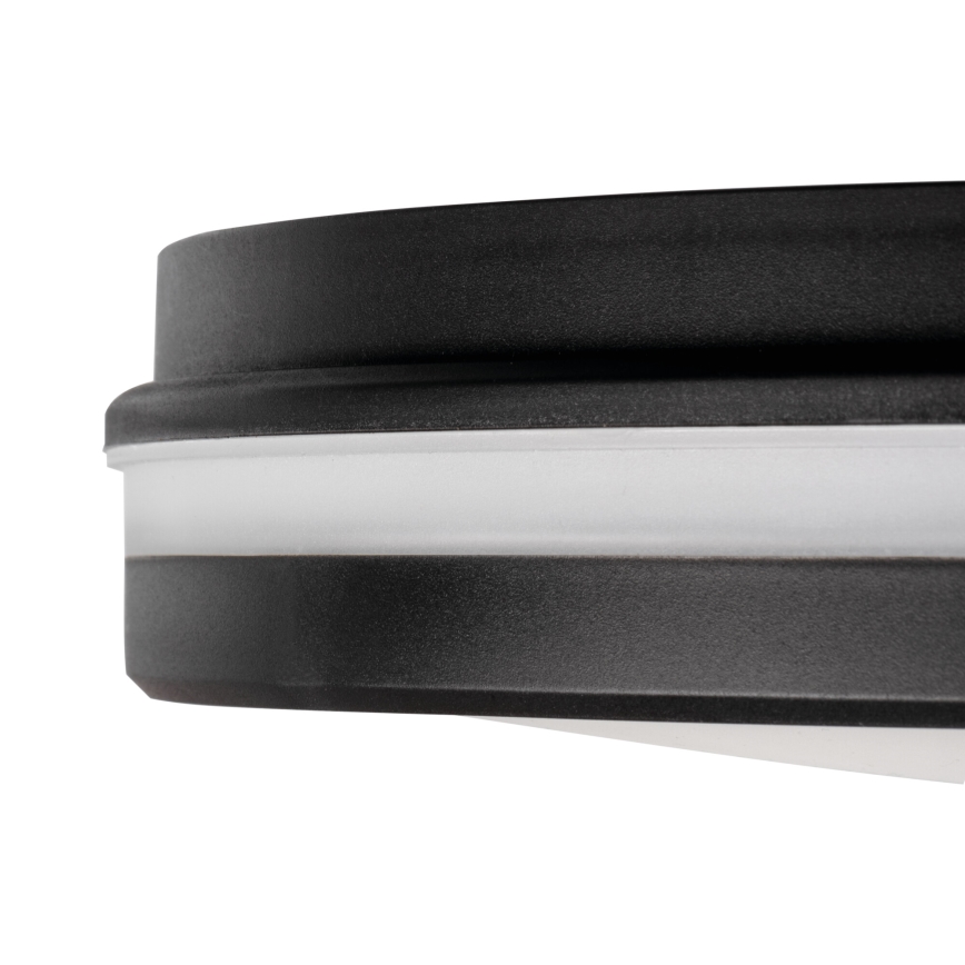 Plafoniera LED da esterno BENO ECO LED/12W/230V 3000/4000/6500K diametro 20 cm IP65 nero