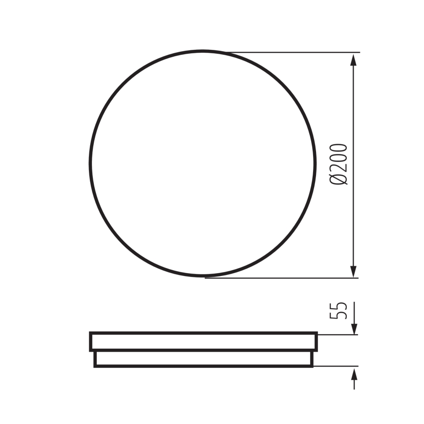 Plafoniera LED da esterno BENO ECO LED/12W/230V 3000/4000/6500K diametro 20 cm IP65 nero