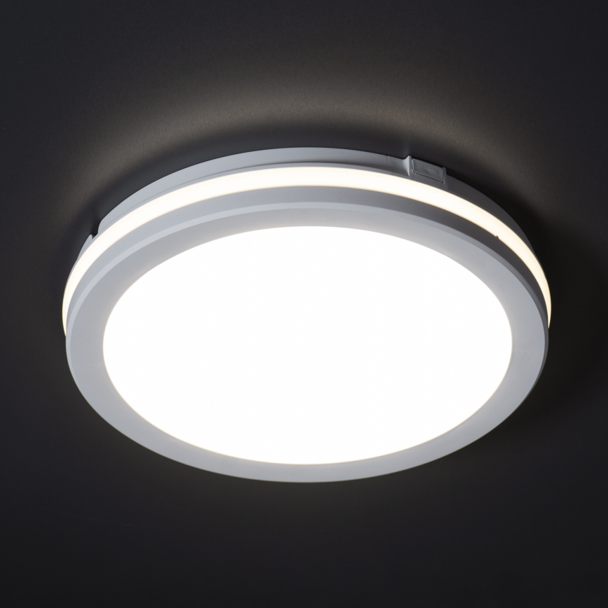 Plafoniera LED da esterno BENO E LED/20W/230V 3000/4000/6500K diametro 20 cm IP65 bianco