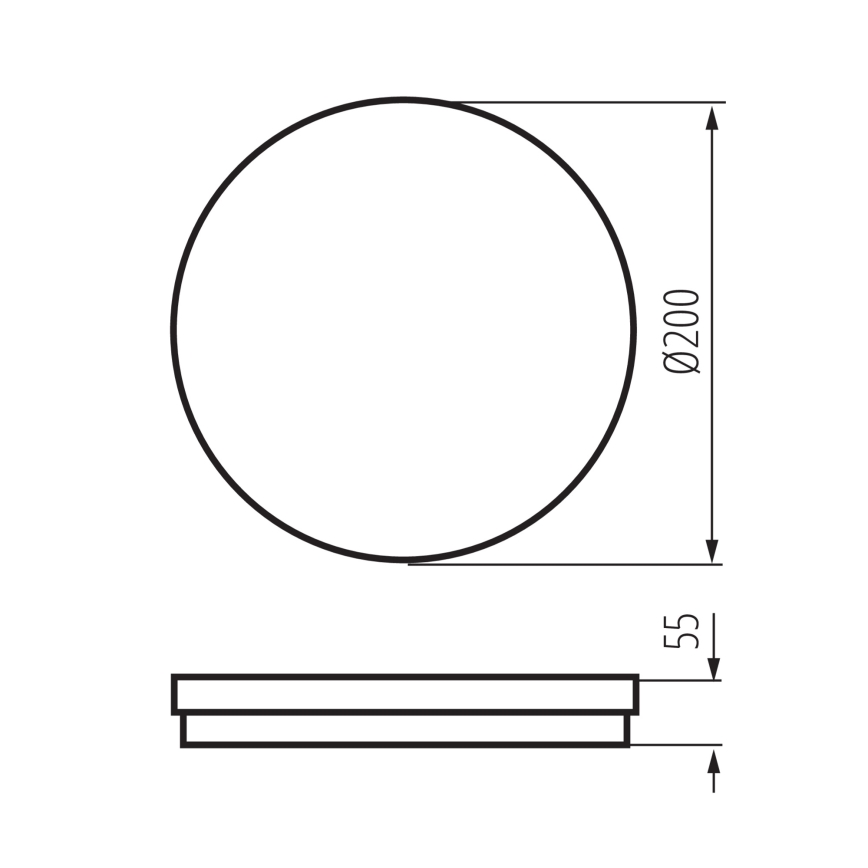 Plafoniera LED da esterno BENO ECO LED/20W/230V 3000/4000/6500K diametro 20 cm IP65 bianco