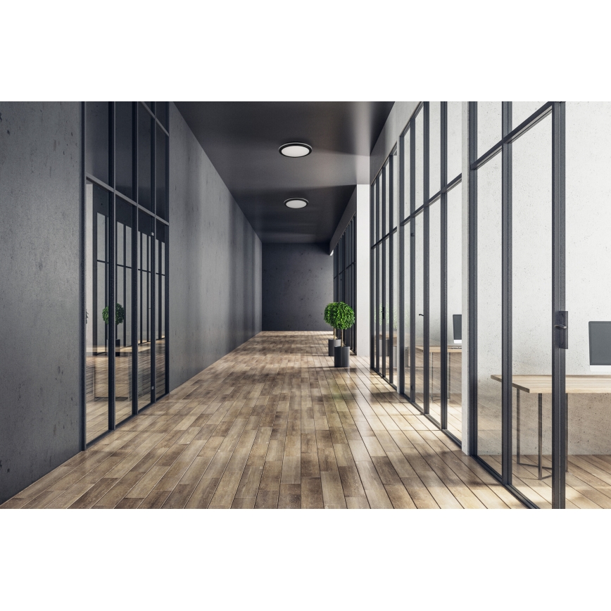 LED-Deckenleuchte für den Außenbereich BENO E LED/20W/230V 3000/4000/6500K d 20 cm IP65 schwarz