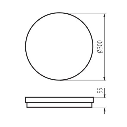 Plafoniera LED da esterno BENO ECO LED/30W/230V 3000/4000/6500K diametro 30 cm IP65 bianco