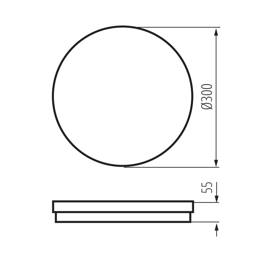 Plafoniera LED da esterno BENO ECO LED/30W/230V 3000/4000/6500K diametro 30 cm IP65 bianco