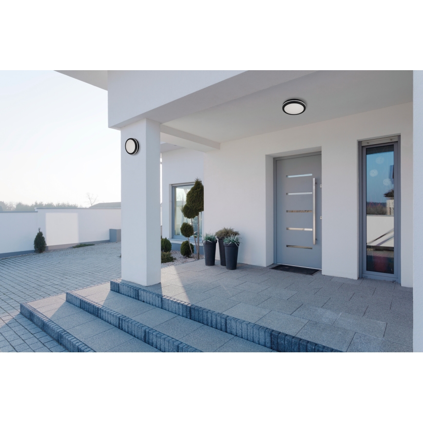 Plafoniera LED da esterno BENO ECO LED/40W/230V 3000/4000/6500K diametro 40 cm IP65 nero