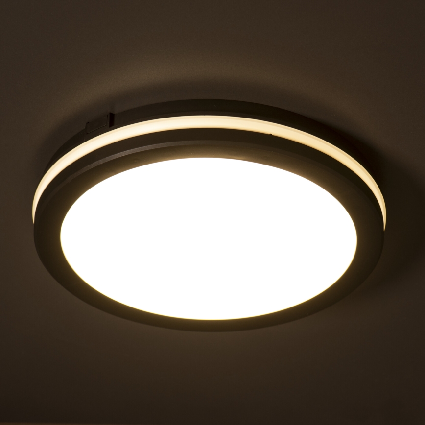 Plafoniera LED da esterno BENO ECO LED/40W/230V 3000/4000/6500K diametro 40 cm IP65 nero