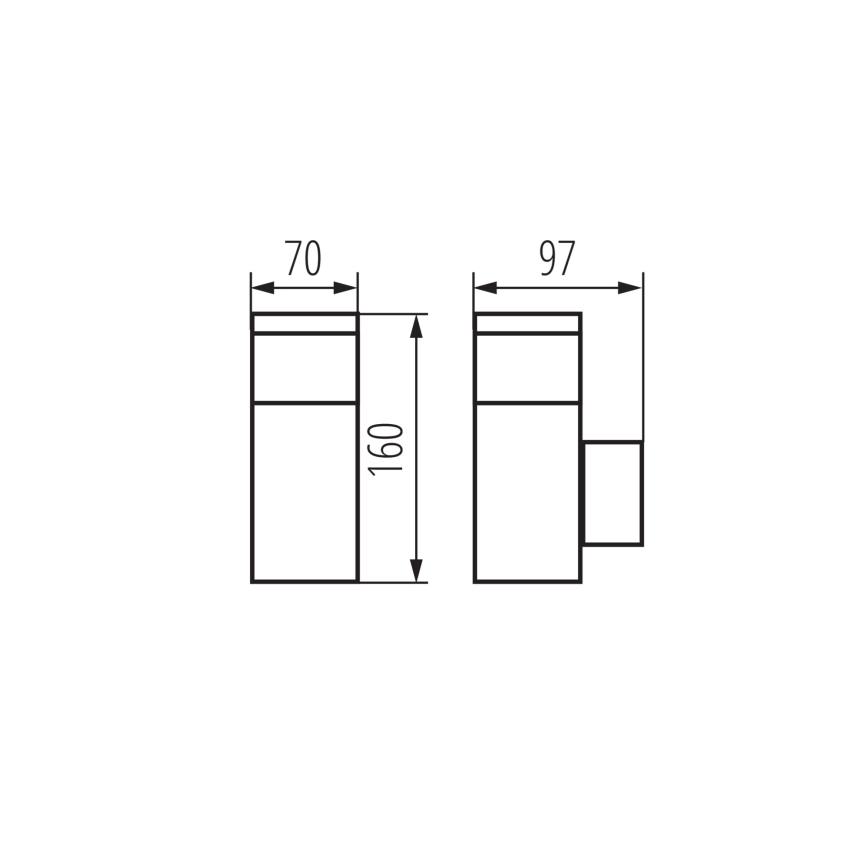 Lampada da parete esterna DASTEN 1xG9/11W/230V IP44 nero