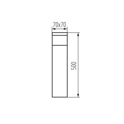 Lampe extérieur DASTEN 1xG9/11W/230V 50 cm IP44 noir